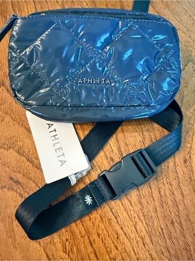 Athleta Quilted teal Crossbody Bag